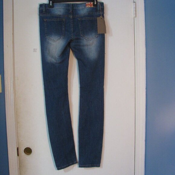 Machine Pour Neuf Mode Jeans Juniors 9 New NWT Distressed Skinny FINAL - Picture 4 of 7